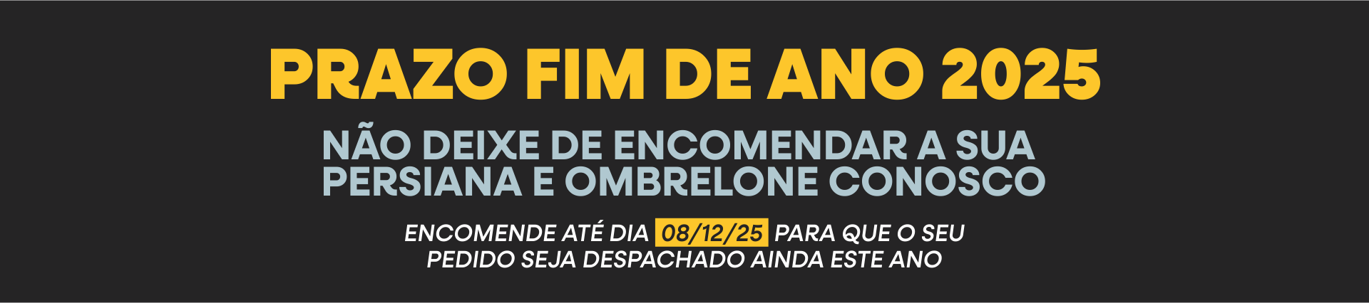 Prazo Fim de Ano 2025