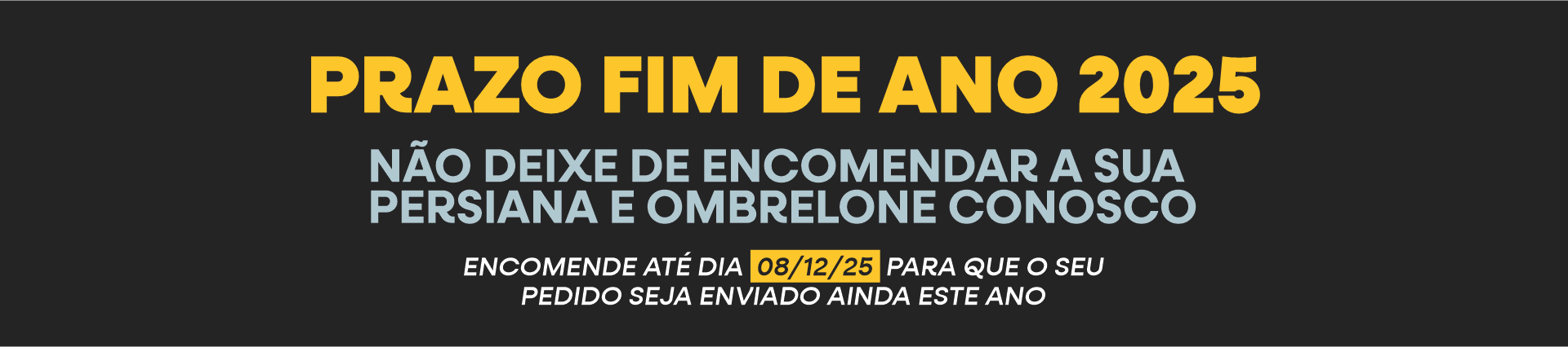 Prazo Fim de Ano 2025