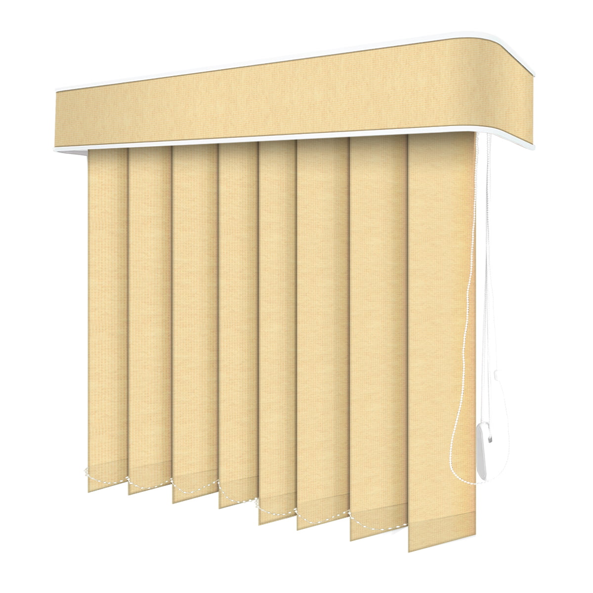 Persiana Vertical Translúcida Bege - 3,47m larg x 2,58m alt - PRONTA ENTREGA - divida em duas partes