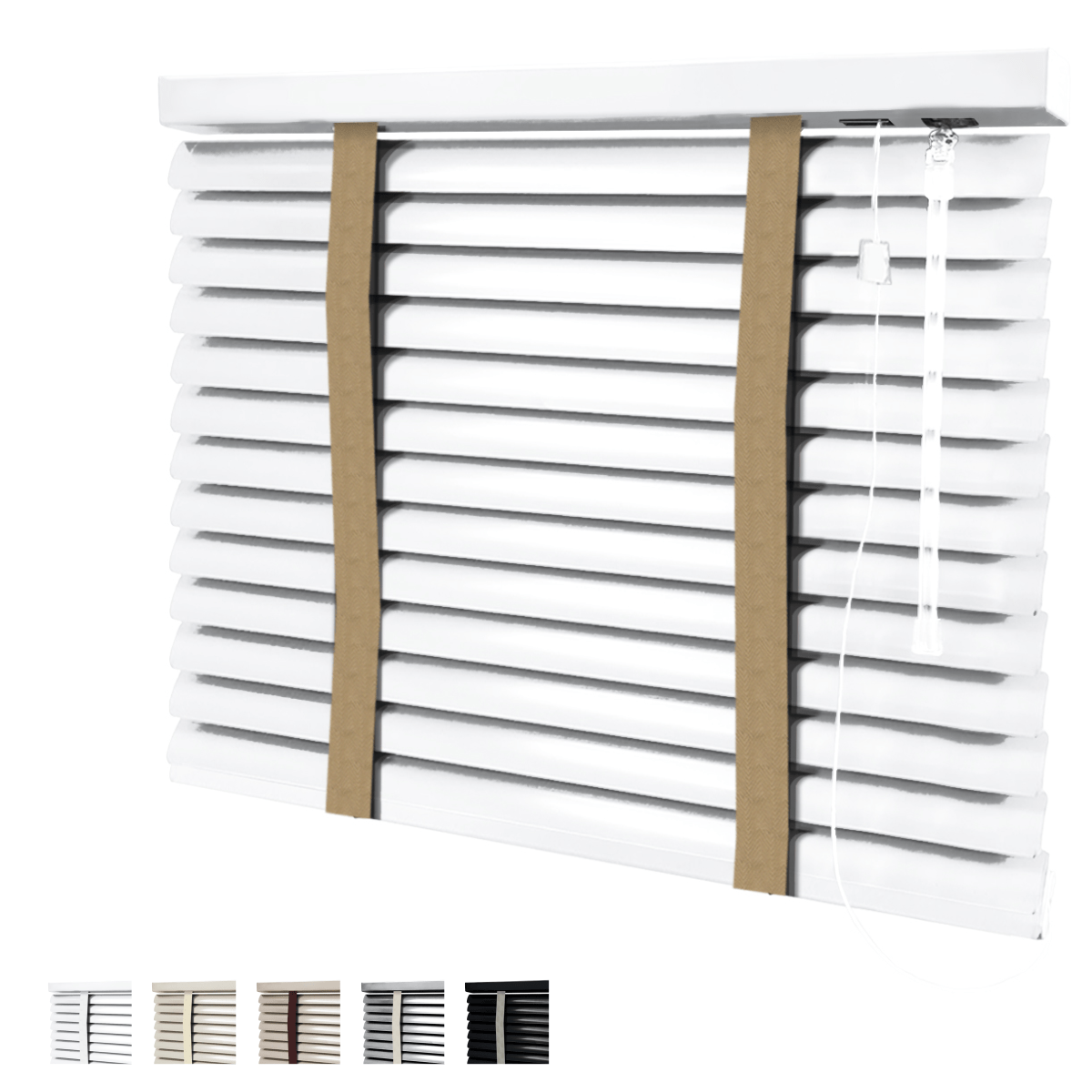 Persiana Horizontal Alumínio 50mm com Fita Decorativa