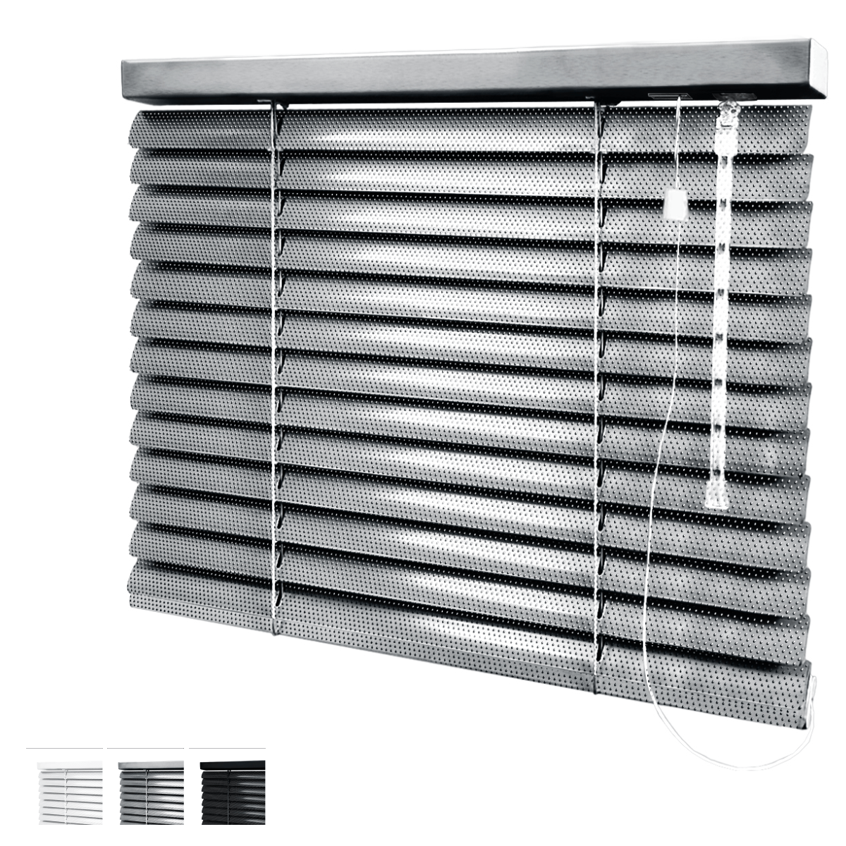 Persiana Horizontal Alumínio 50mm Perfurada