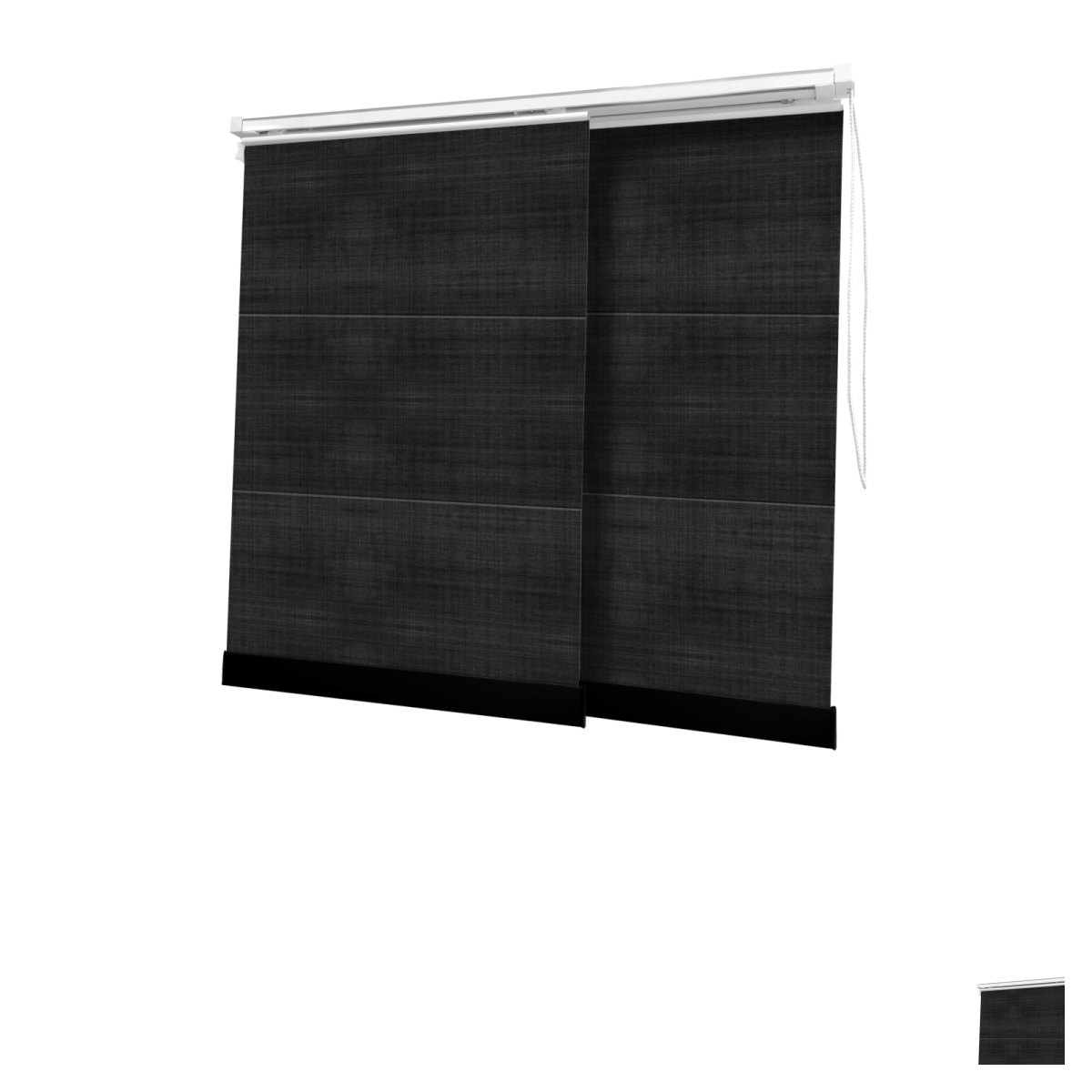Cortina Painel Preta Tecido Blackout Coleção Shantung Cor Black