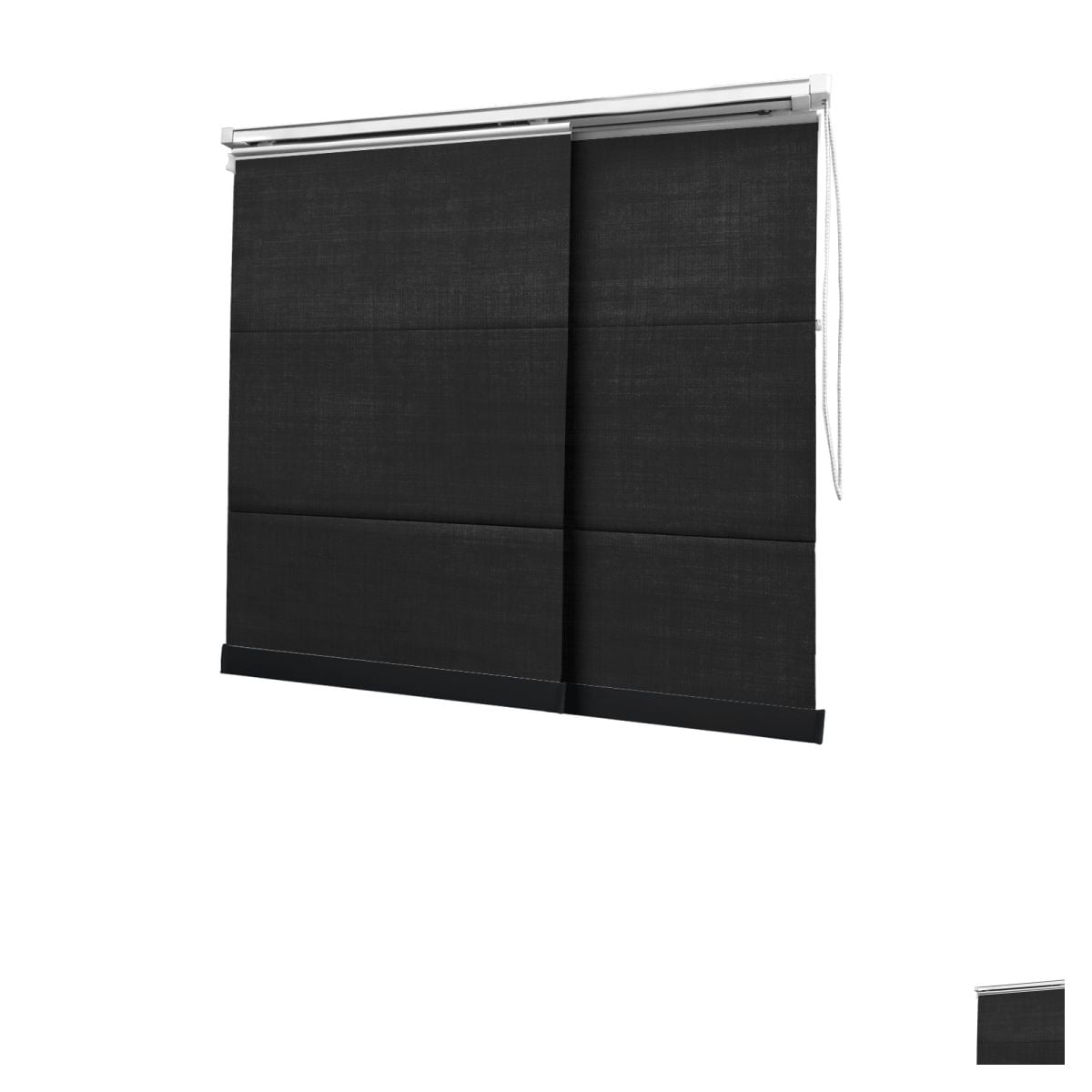 Cortina Painel Preta Tecido Blackout Coleção Shantung Cor Black