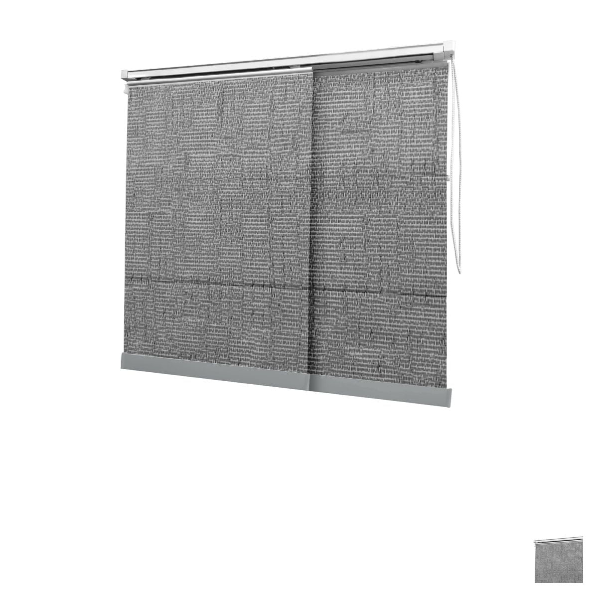 Cortina Painel Cinza Tecido Translúcido Coleção TJ 4288 Cor Grey