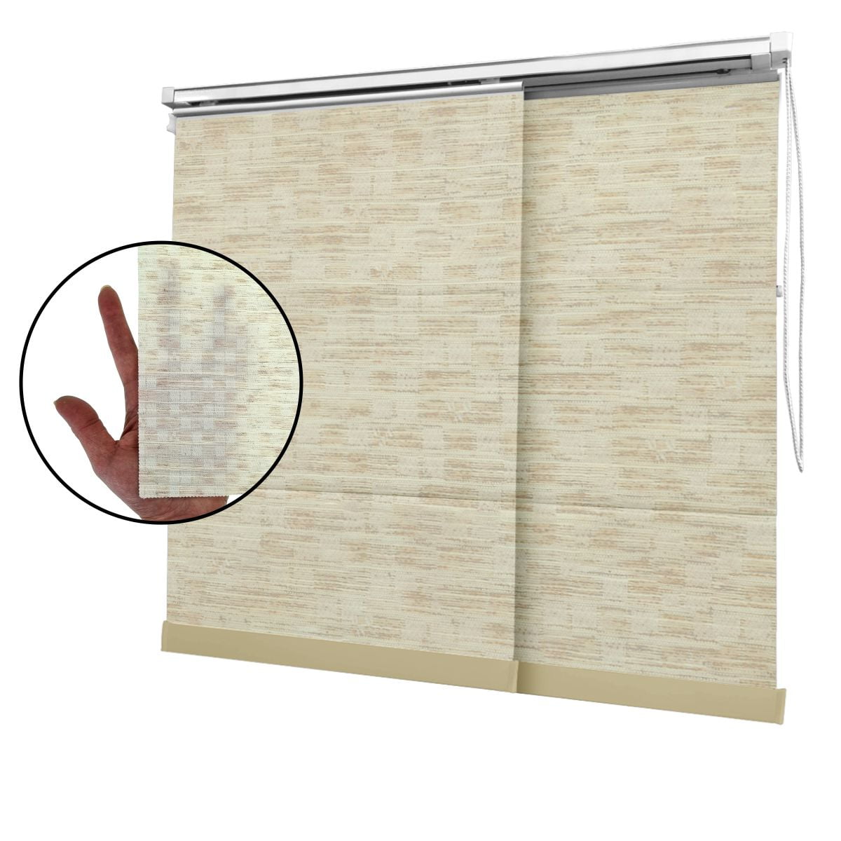 Cortina Painel Natural Tecido Translúcido Coleção TJ Cor 2606