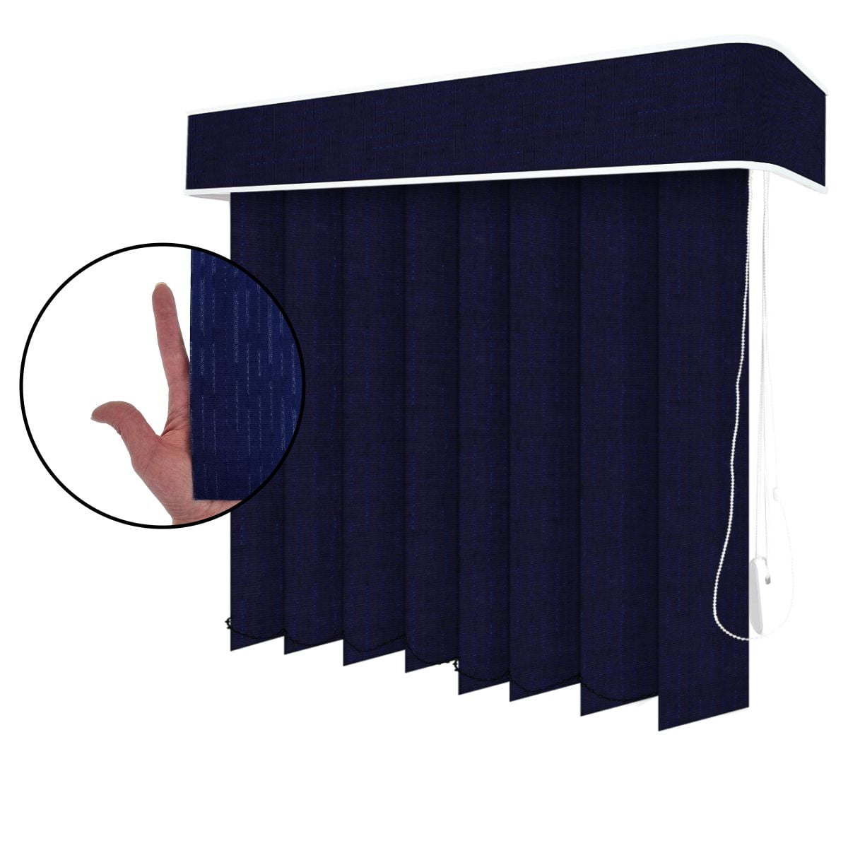 Persiana Vertical Azul Marinho Tecido Translúcido Coleção Londres Cor Navy