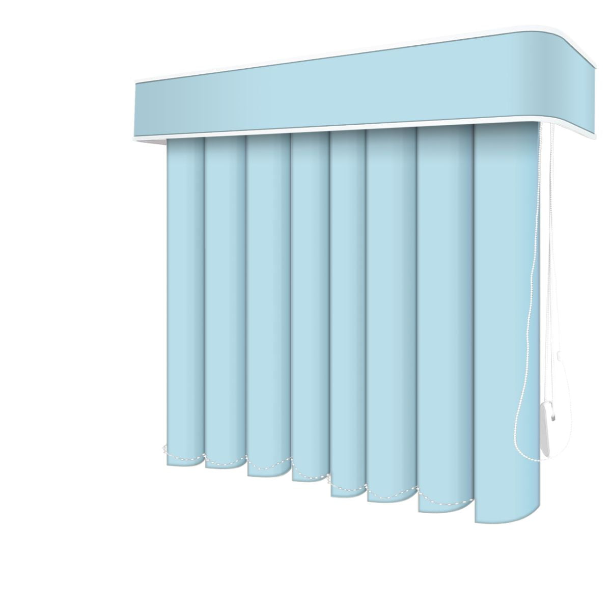 Persiana Vertical Azul PVC Coleção Basic Cor Acqua