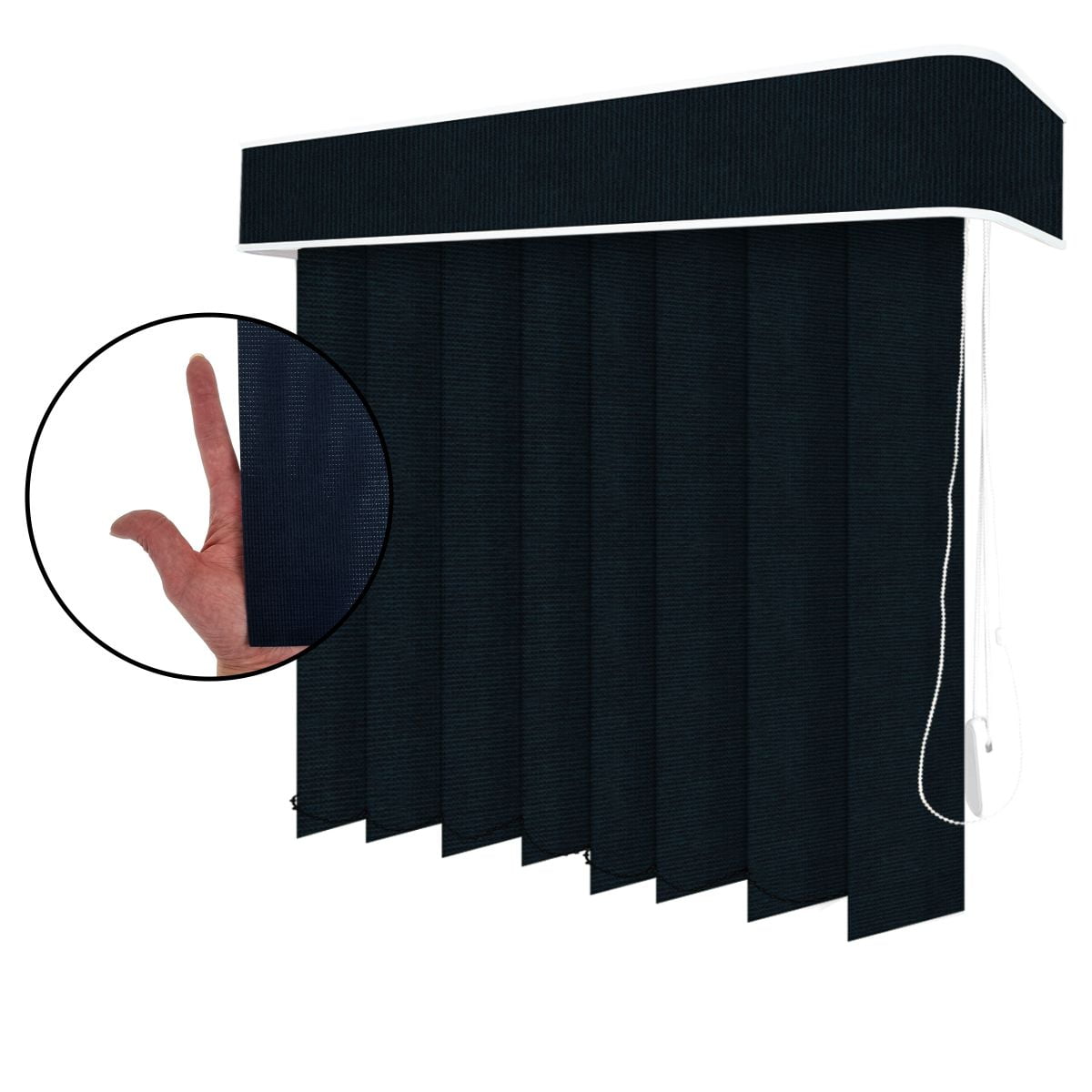 Persiana Vertical Azul Tecido Translúcido Coleção Nuance Cor Emanuelle