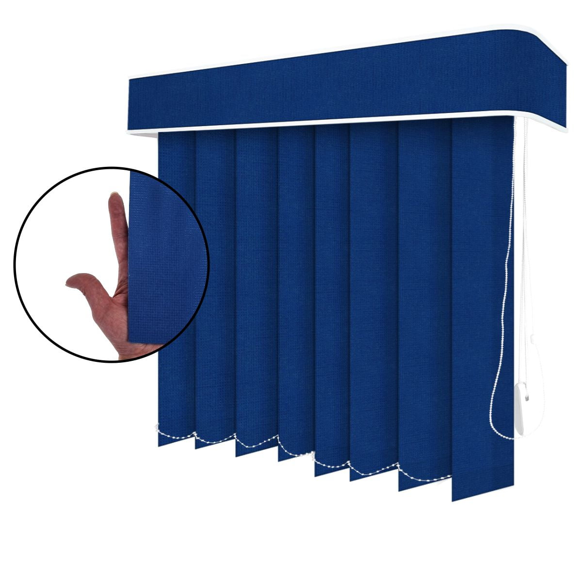 Persiana Vertical Azul Tecido Translúcido Coleção Nuance Cor Valéria