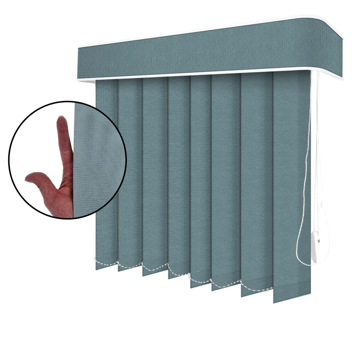 Persiana Vertical Azul Tecido Translúcido Coleção Nuance Cor Vitoria 