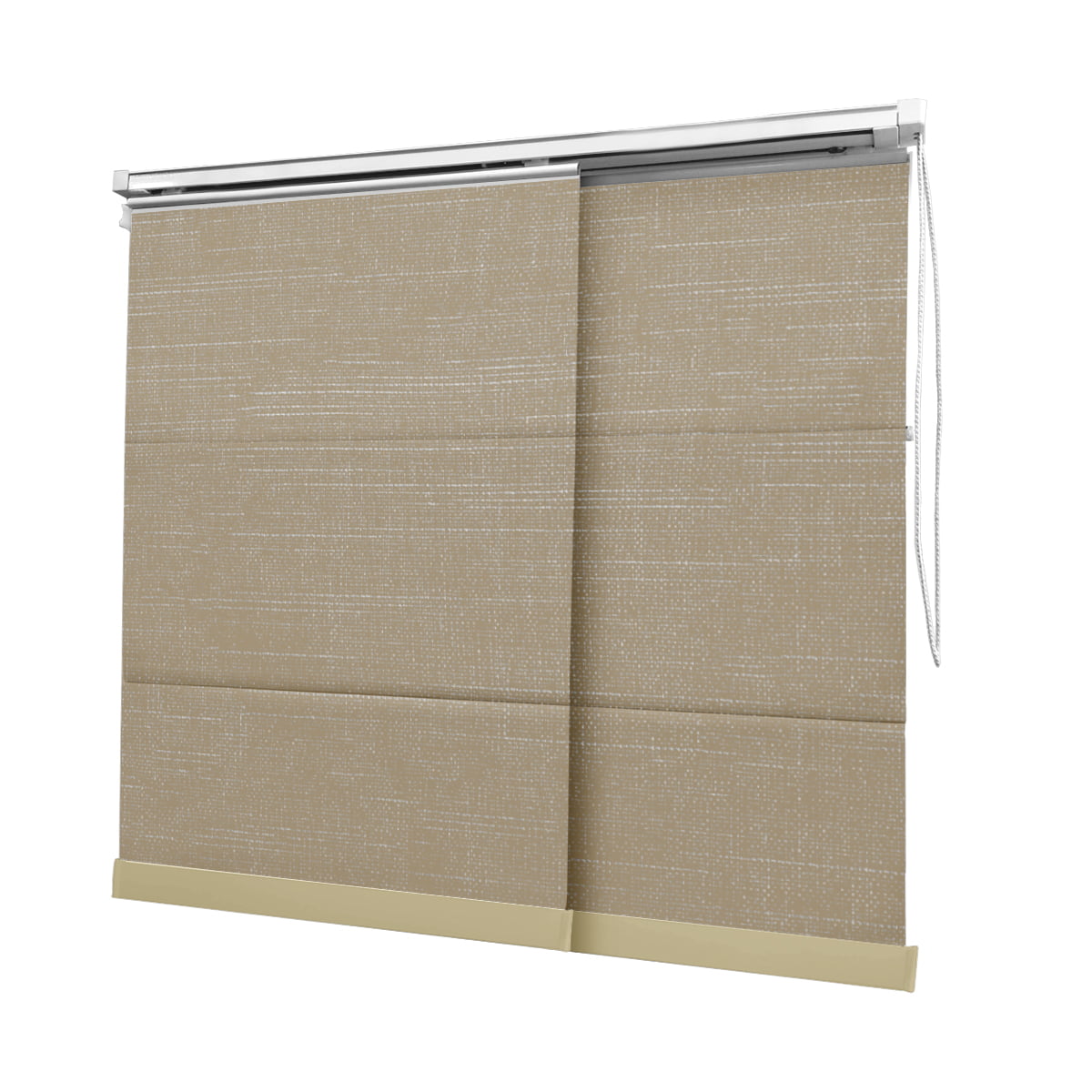 Cortina Painel Bege Tecido Translúcido Coleção Picasso Cor Beige