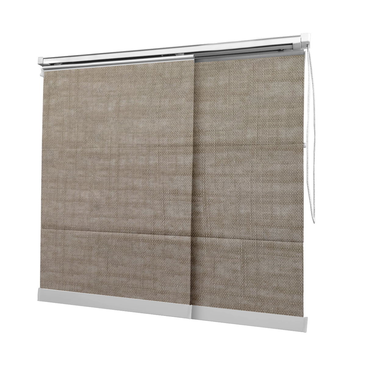 Cortina Painel Bege Tecido Translúcido Coleção Rimini Cor Tan