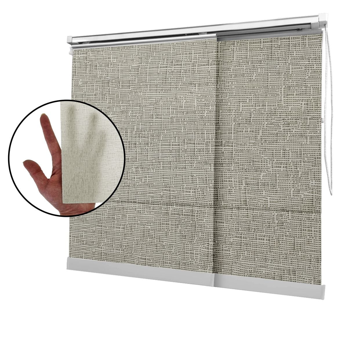 Cortina Painel Bege Tecido Translúcido Coleção TJ5661 Cor Sand