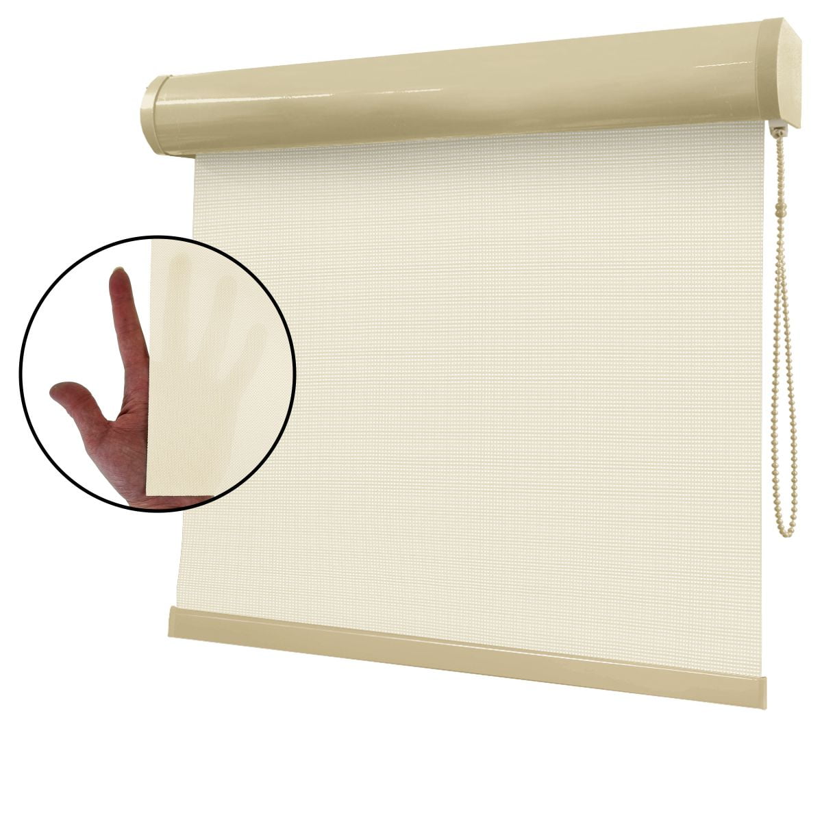 Cortina Rolô Bege Tecido Tela Solar Coleção Screen 3% Cor Beige