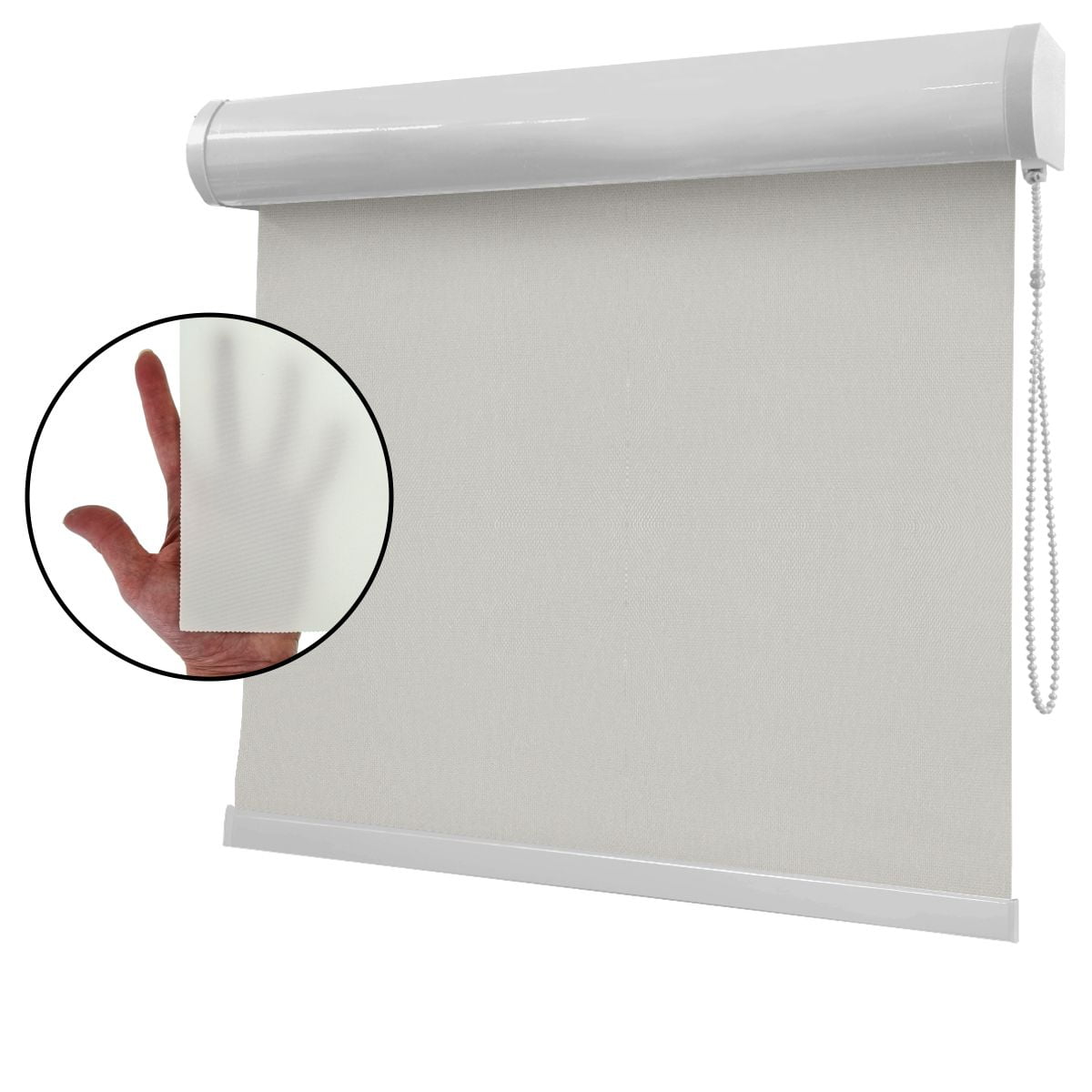 Cortina Rolô Bege Tecido Translúcido Coleção Denver Cor Cream