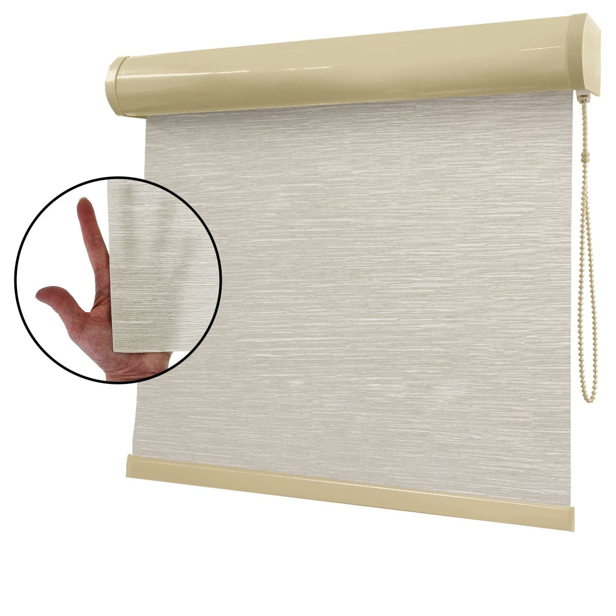 Cortina Rolô Bege Tecido Translúcido Coleção Nápoles Cor Beige