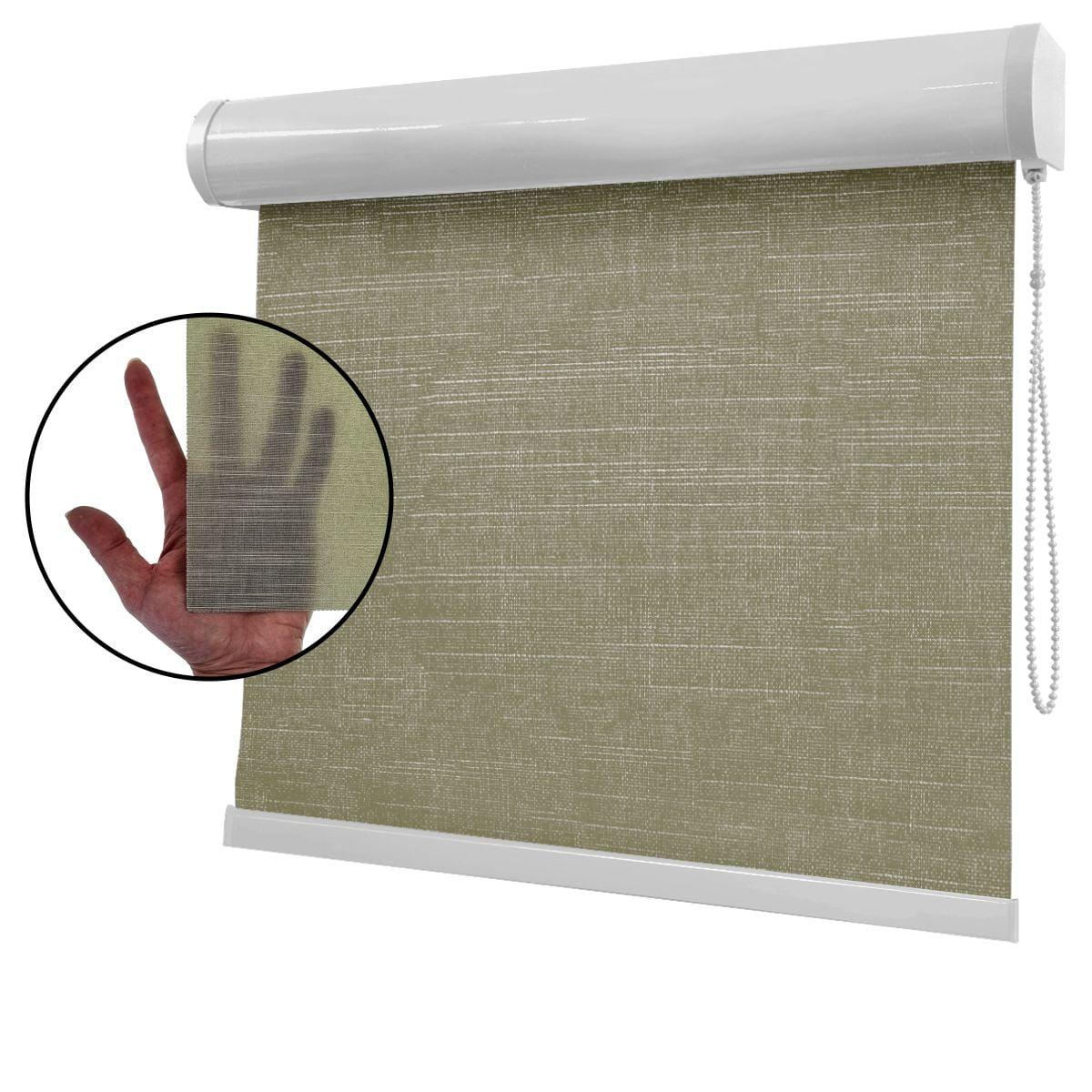 Cortina Rolô Bege Tecido Translúcido Coleção Picasso Cor Gold