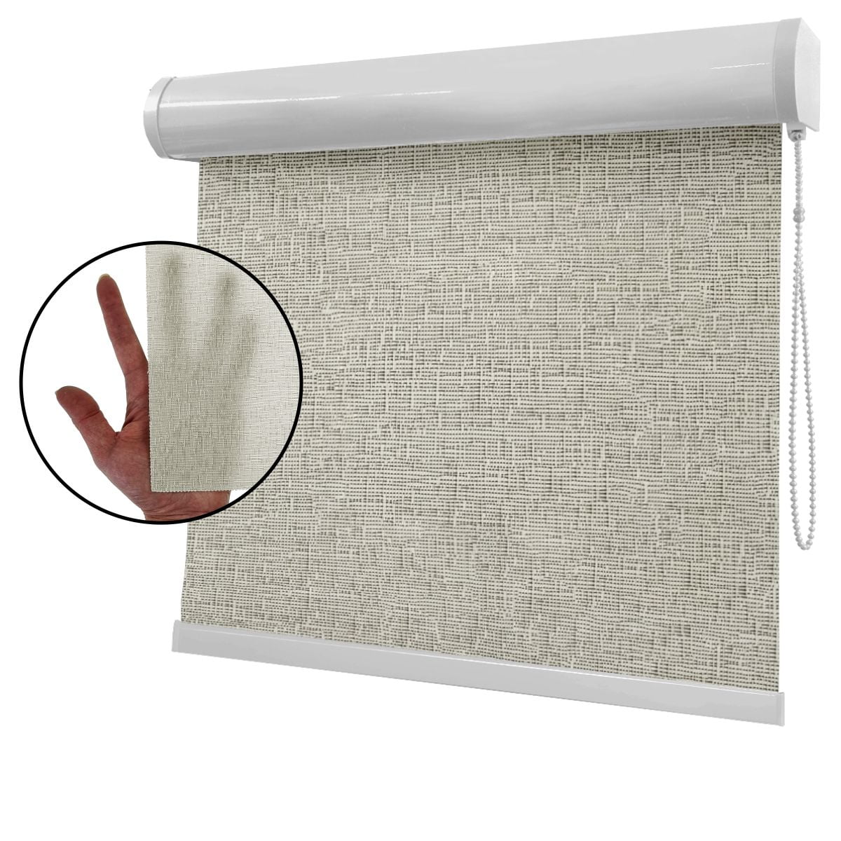 Cortina Rolô Bege Tecido Translúcido Coleção TJ5661 Cor Sand