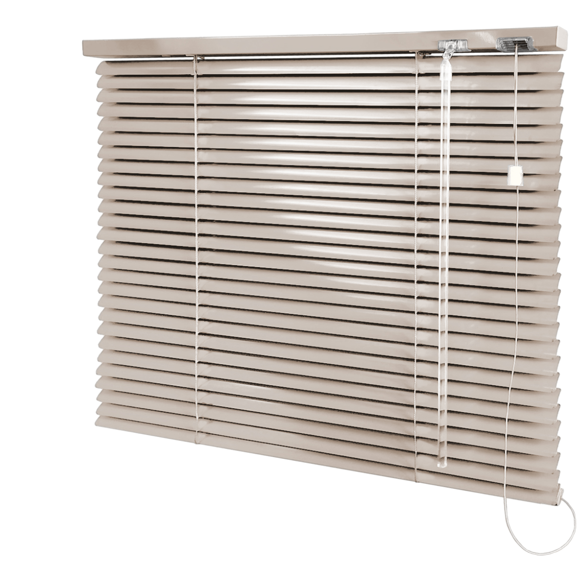 Persiana Horizontal Alumínio Bege Coleção 25mm Blackout Cor 031