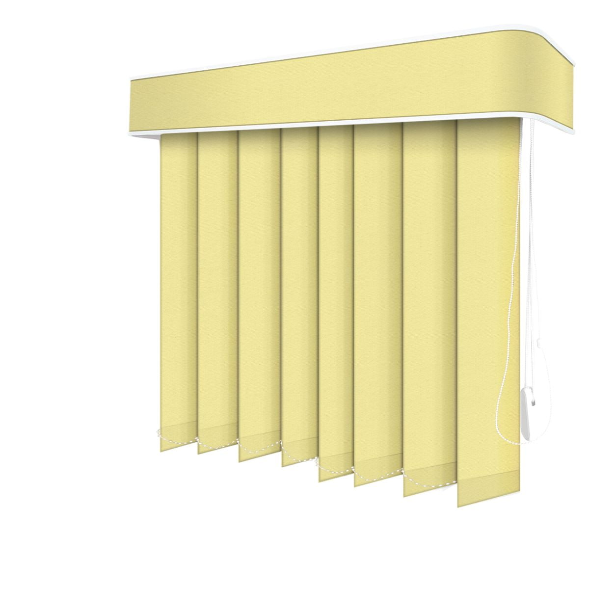 Persiana Vertical Bege Tecido Blackout Coleção Nuance Cor Creme