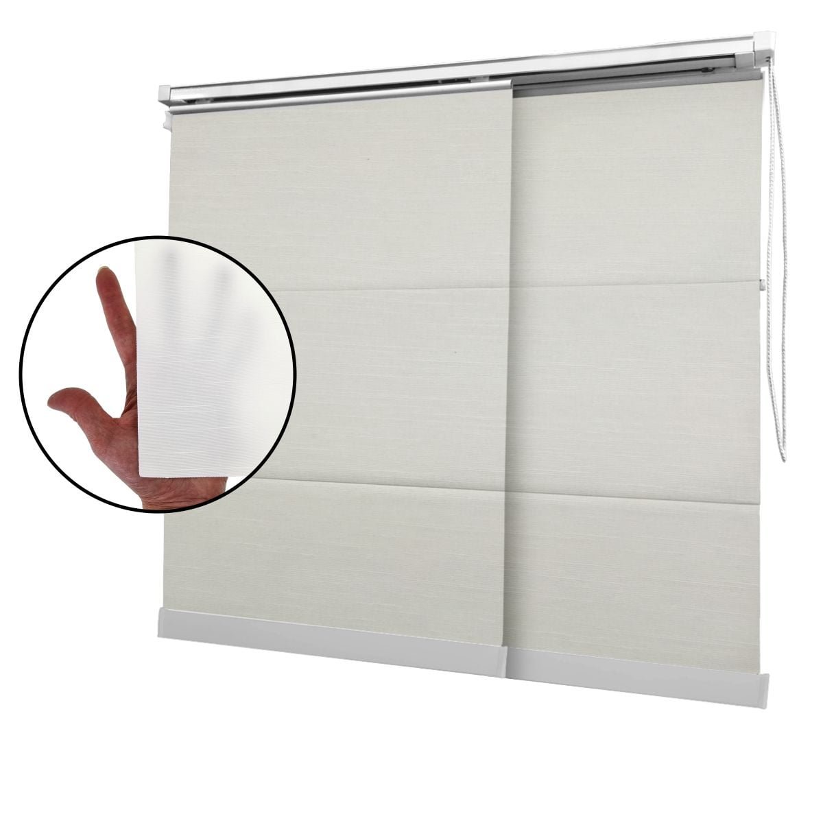 Cortina Painel Branca Tecido Translúcido Coleção Almansa Cor Branco