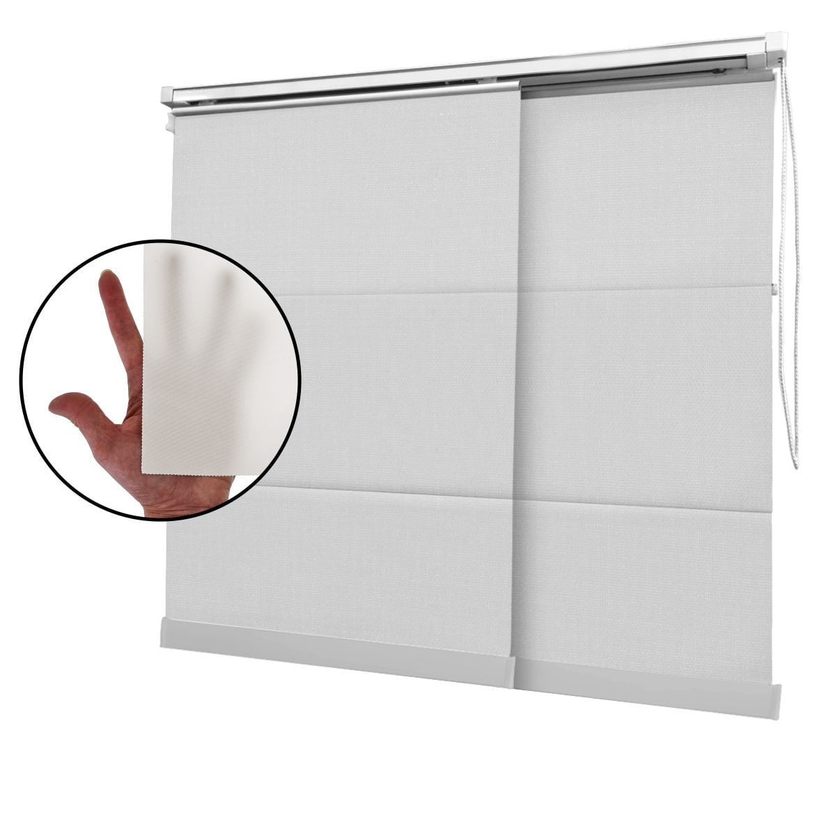 Cortina Painel Branca Tecido Translúcido Coleção Denver Cor White