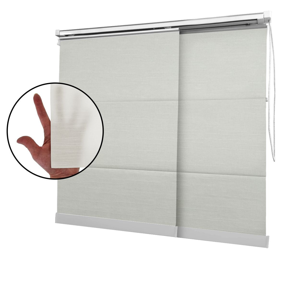 Cortina Painel Branca Tecido Translúcido Coleção Nápoles Cor White