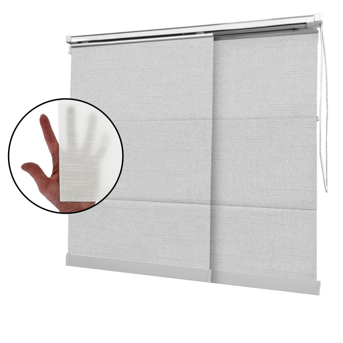 Cortina Painel Branca Tecido Translúcido Coleção Picasso Cor White