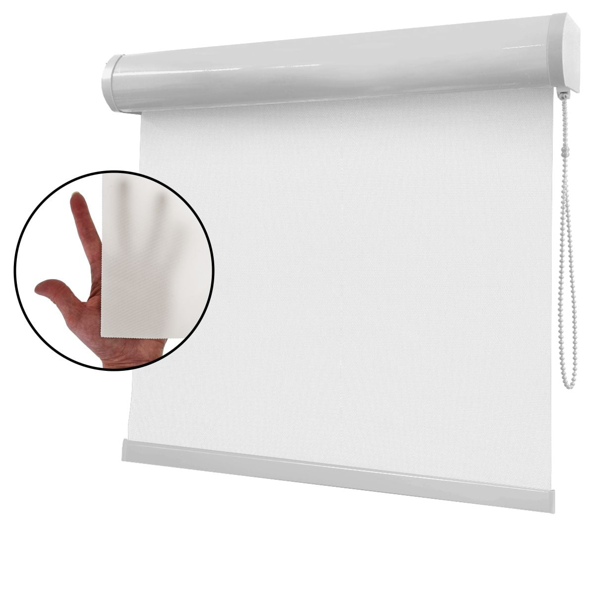 Cortina Rolô Branca Tecido Translúcido Coleção Denver Cor White