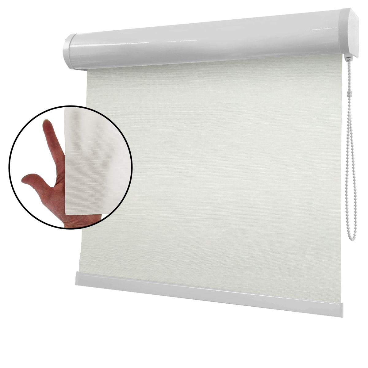 Cortina Rolô Branca Tecido Translúcido Coleção Nápoles Cor White