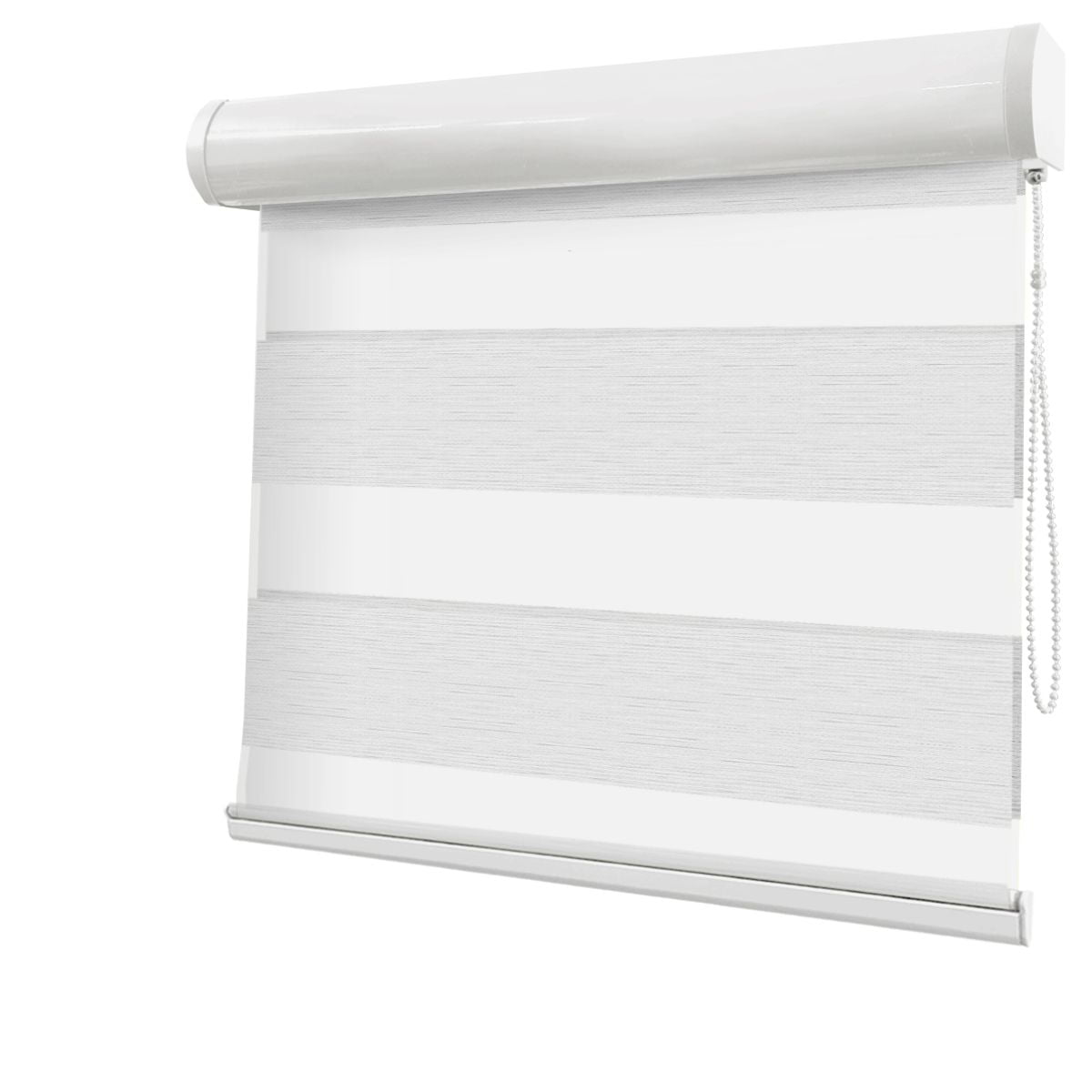 Cortina Rolô Double Vision Branca Tecido Semi Blackout Coleção Hoster Cor White