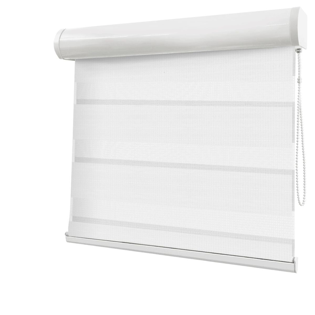 Cortina Rolô Double Vision Branca Tecido Semi Blackout Coleção Wide Cor White