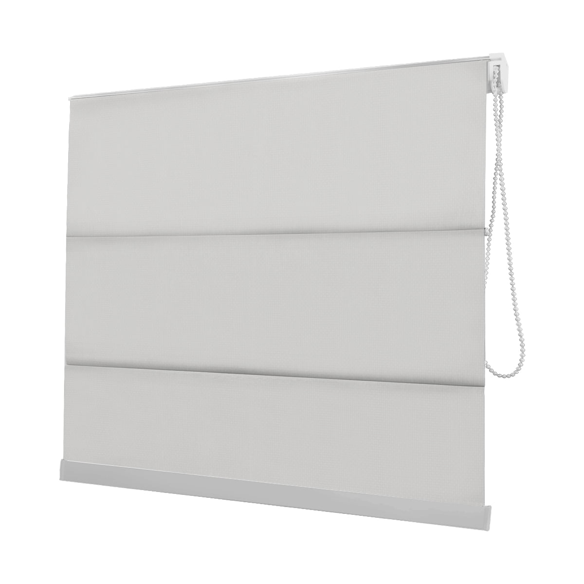Cortina Romana Branca Tecido Blackout Coleção Pinpoint Cor White