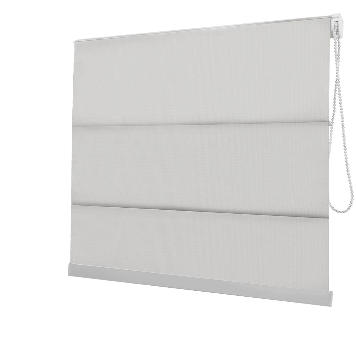 Cortina Romana Branca Tecido Blackout Coleção Pinpoint Cor White