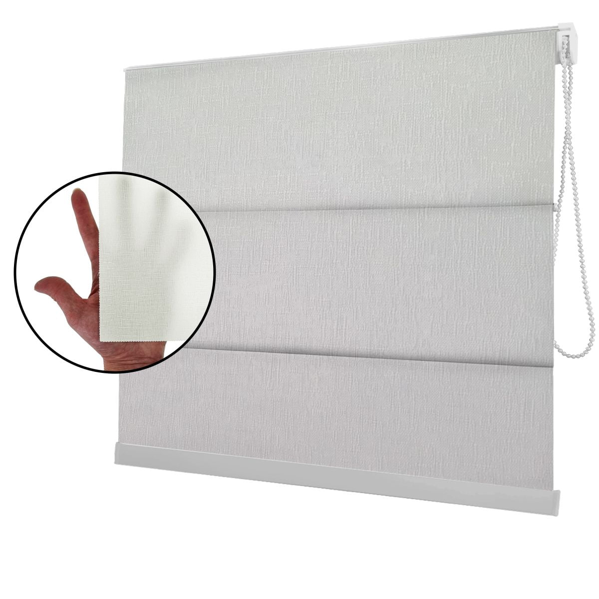 Cortina Romana Branca Tecido Translúcido Coleção TJ5661 Cor White