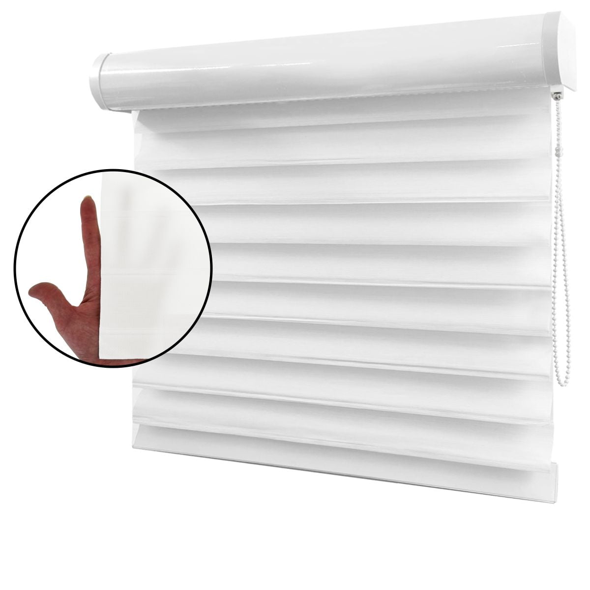 Cortina Shagrilá Branca Tecido Translúcido Cor White