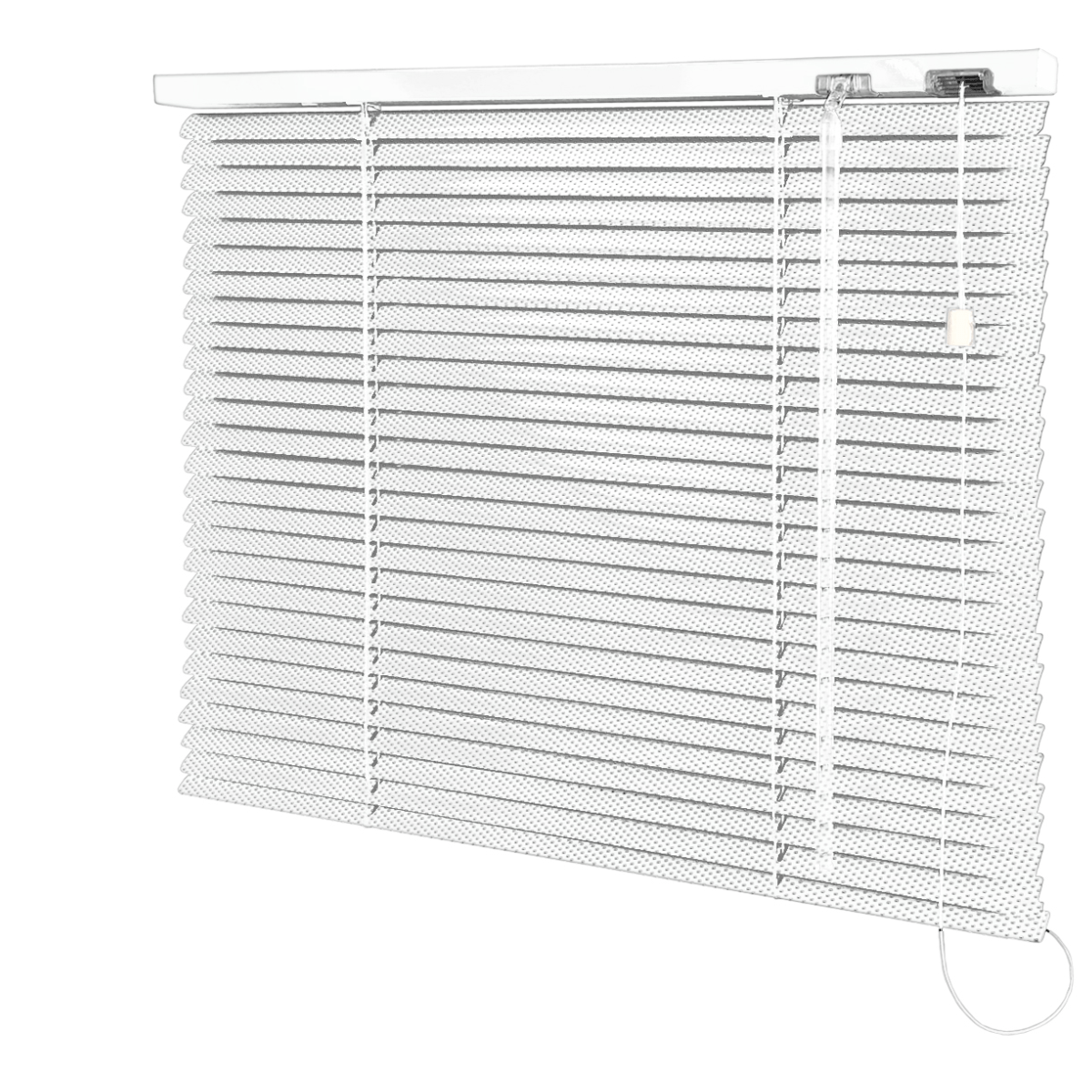 Persiana Horizontal Alumínio Branca Coleção 25mm Perfurada Cor 544