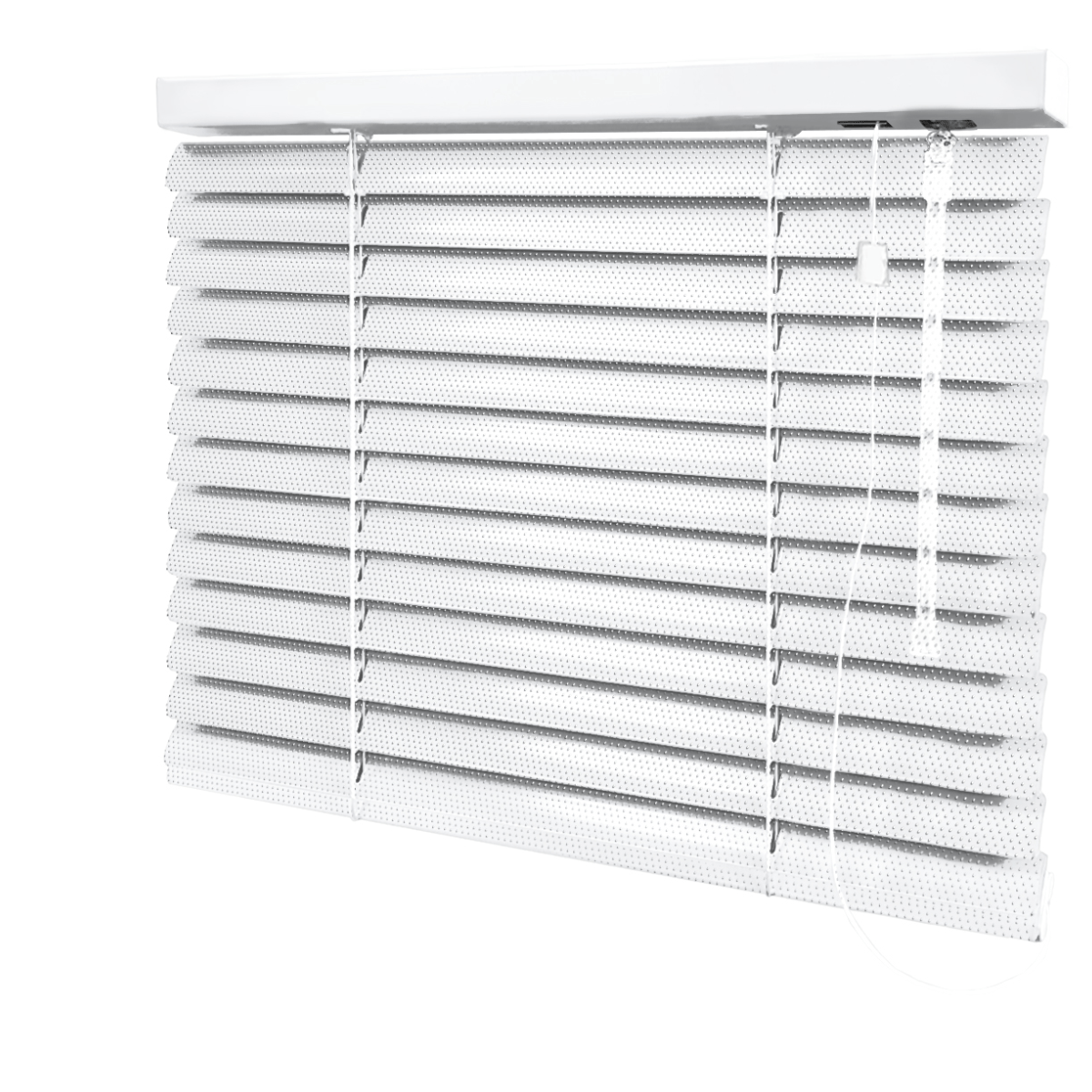 Persiana Horizontal Alumínio Branca Coleção 50mm Perfurada Cor 544