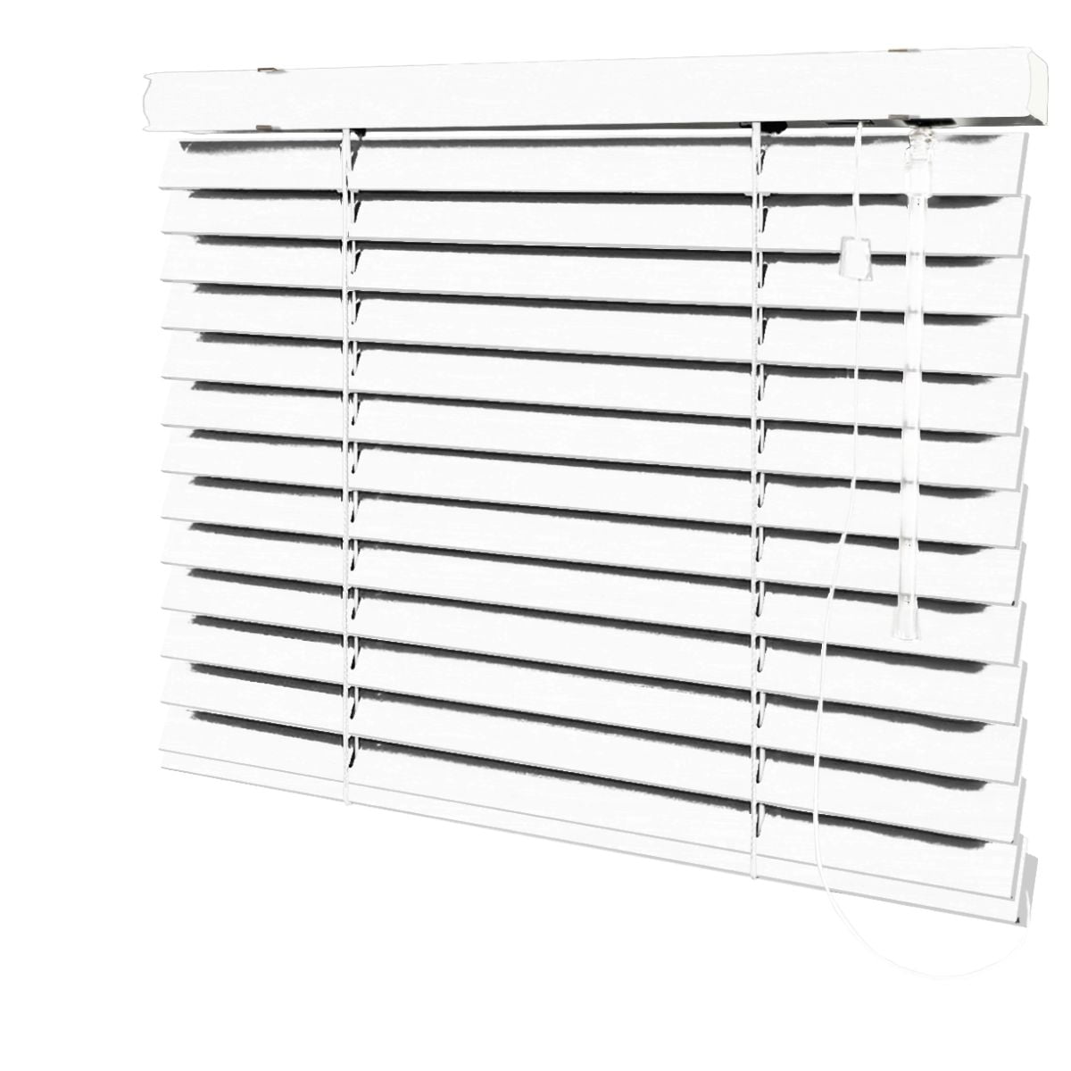 Persiana Horizontal Madeira Branca Coleção Sintética 50mm com Pintura Especial Wood Cor MSP-01