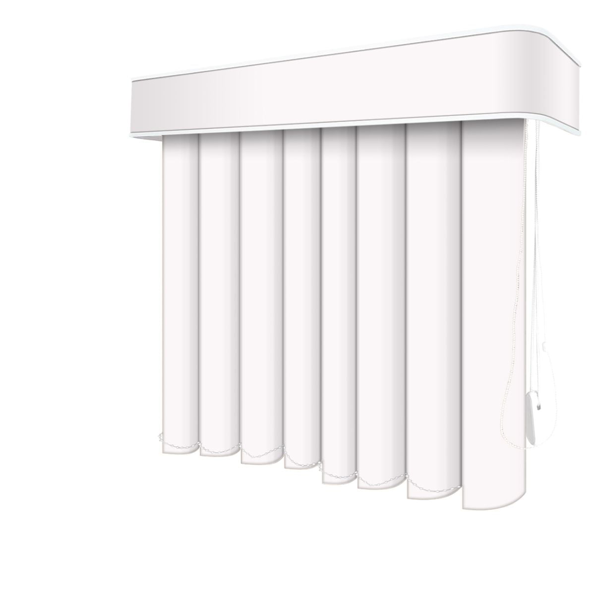 Persiana Vertical Branca PVC Coleção Basic Cor White
