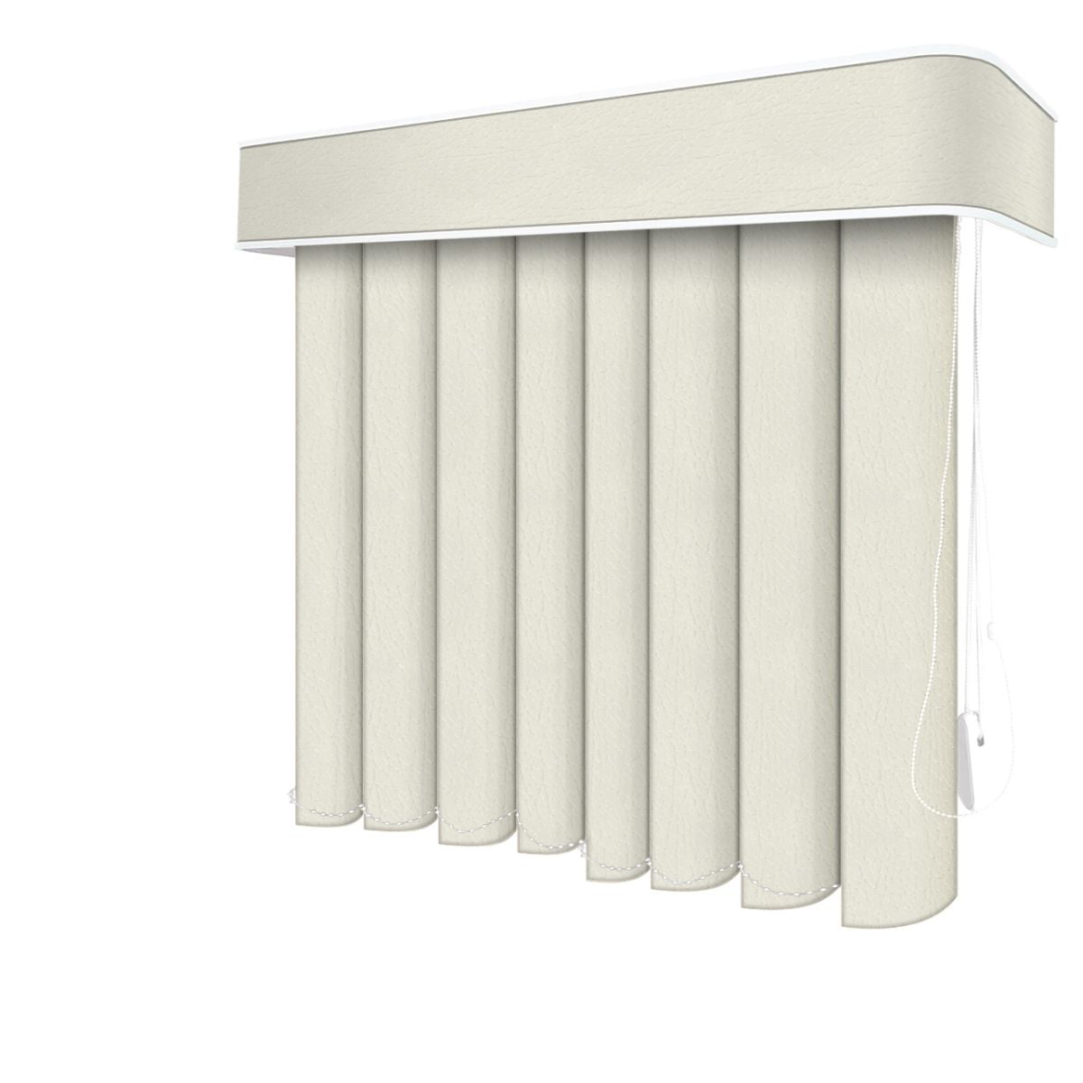 Persiana Vertical Branca PVC Coleção Couro Cor White