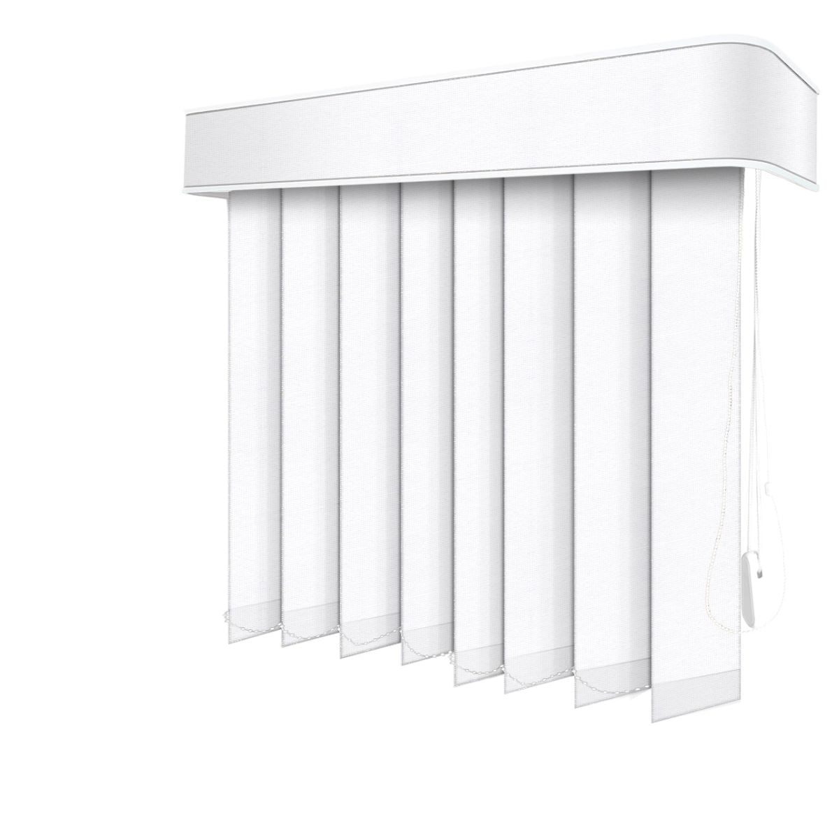 Persiana Vertical Branca Tecido Blackout Coleção Nuance Cor Branco