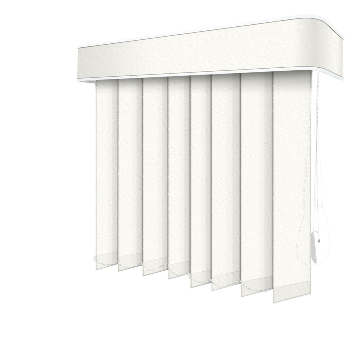 Persiana Vertical Branca Tecido Blackout Coleção Prestige Cor White