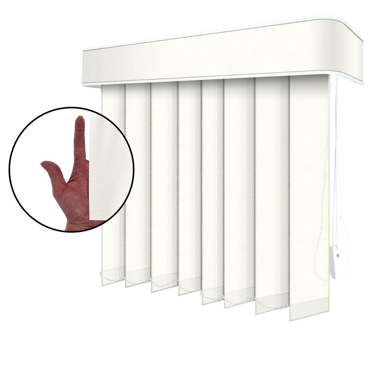 Persiana Vertical Branca Tecido Translúcido Coleção Bergamo Cor Branco