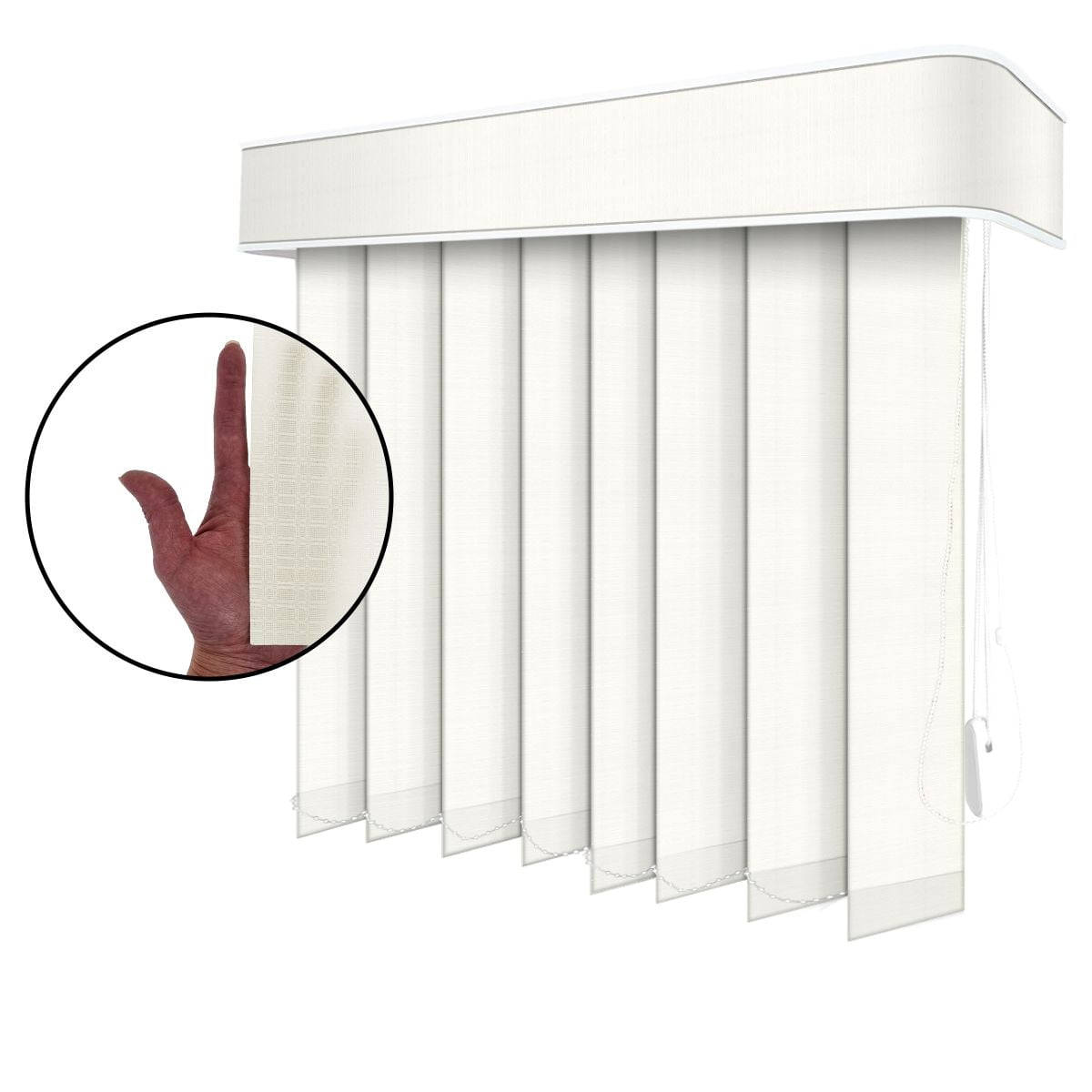 Persiana Vertical Branca Tecido Translúcido Coleção Lumiere Cor Branco