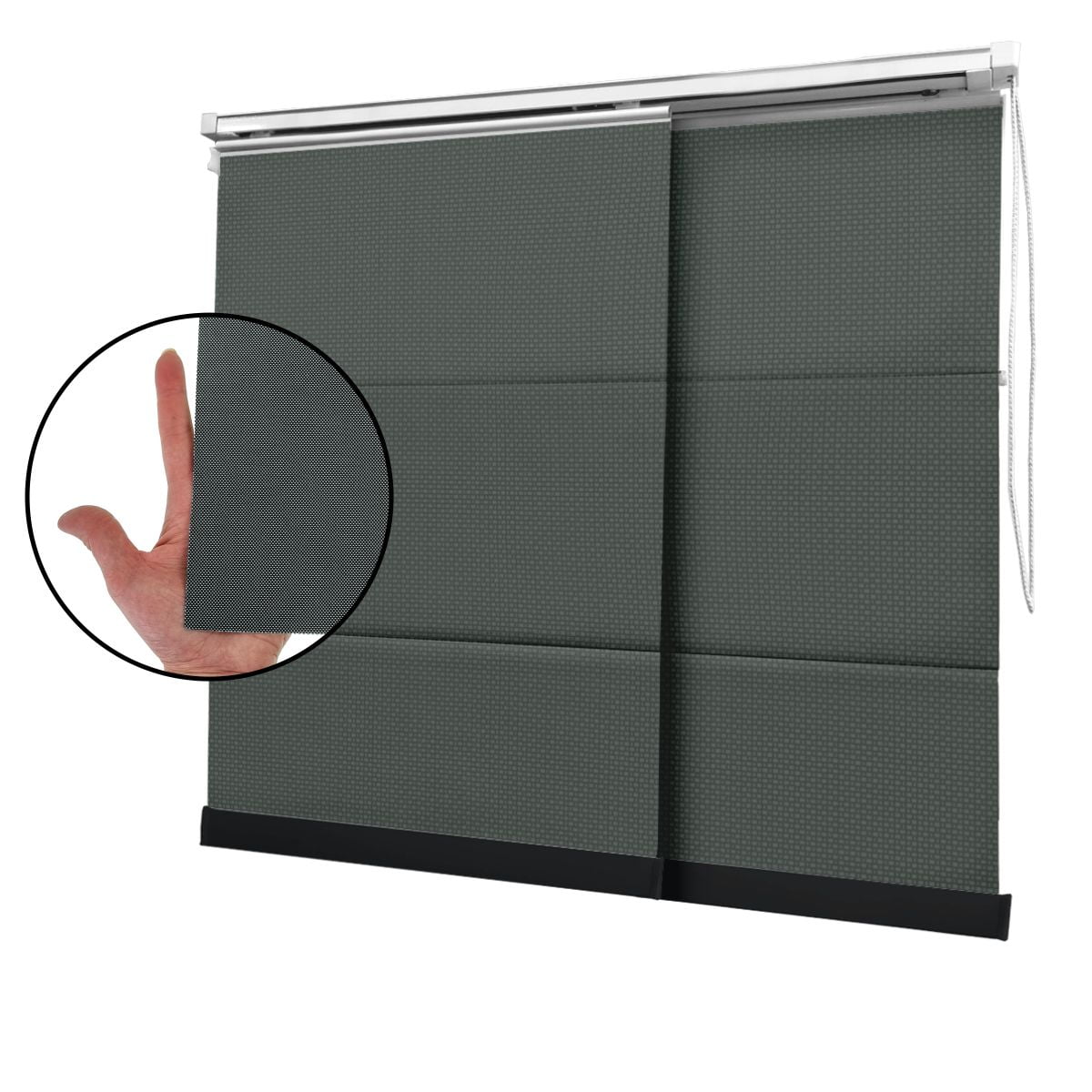 Cortina Painel Cinza Tecido Tela Solar Coleção Screen 1% Cor Grafite