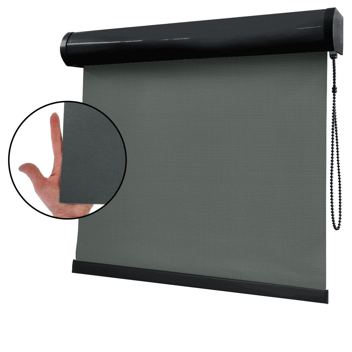 Cortina Rolô Cinza Tecido Tela Solar Coleção Screen 1% Cor Grafite