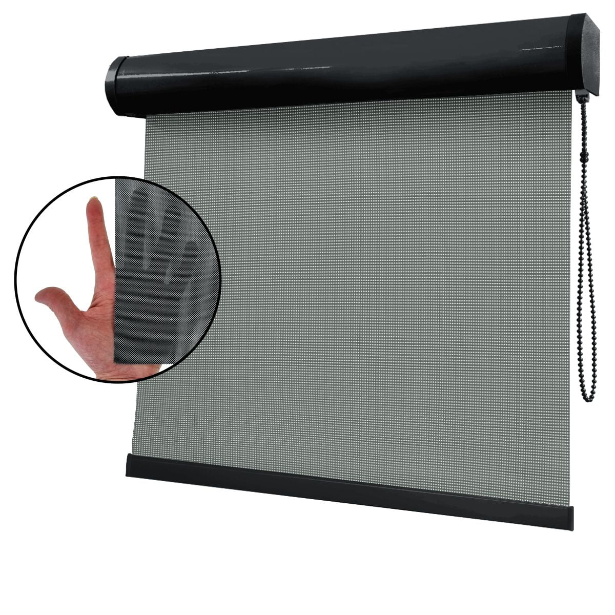 Cortina Rolô Cinza Tecido Tela Solar Coleção Screen 3% Cor Grafite