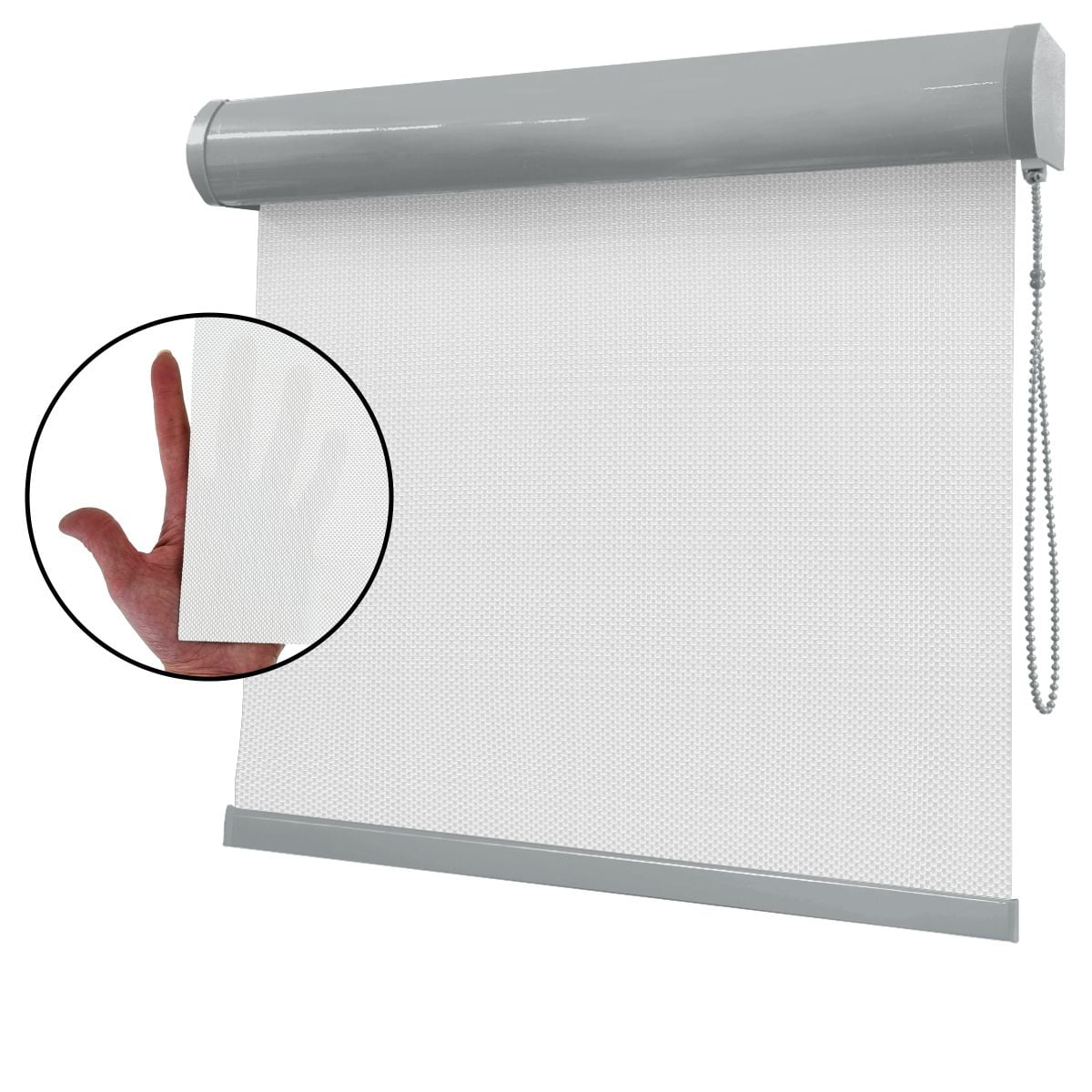 Cortina Rolô Cinza Tecido Tela Solar Coleção Screen 5% Cor Grey