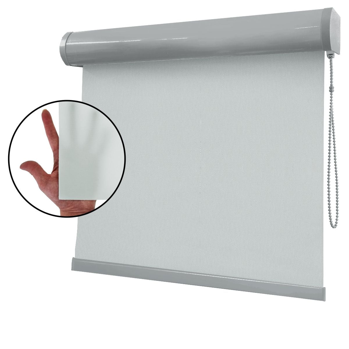 Cortina Rolô Cinza Tecido Translúcido Coleção Denver Cor Grey